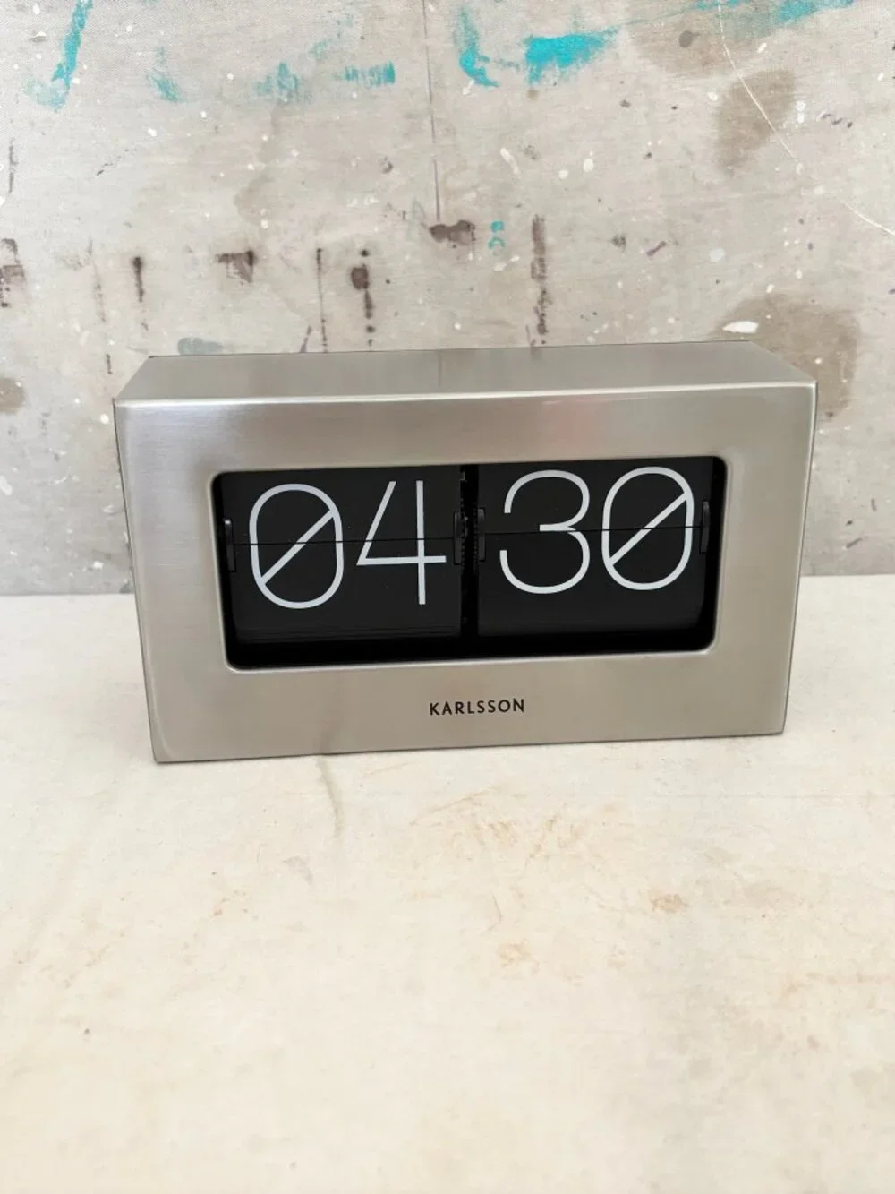 Karlsson Boxed Flip Wall/Table Clock, Silver